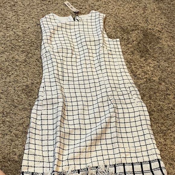 Nic + Zoe White and Black Checkered Dress - Picture 1 of 5